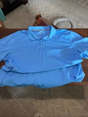 Reebok Men’s Sky Blue Moisture-Wicking Polo
